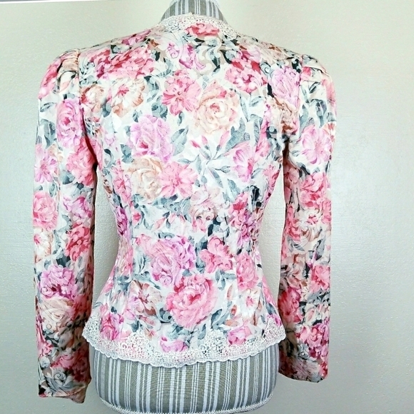 Vintage Nah Nah Floral Guipure Blazer - Picture 2 of 8